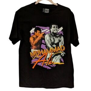 Muhammad Ali Vintage Style Graphic T Shirt Black Size M Mens Boxing Legend